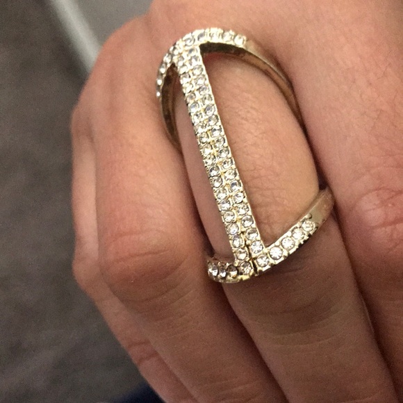 Express Gold Long Bling Ring - Picture 6 of 7